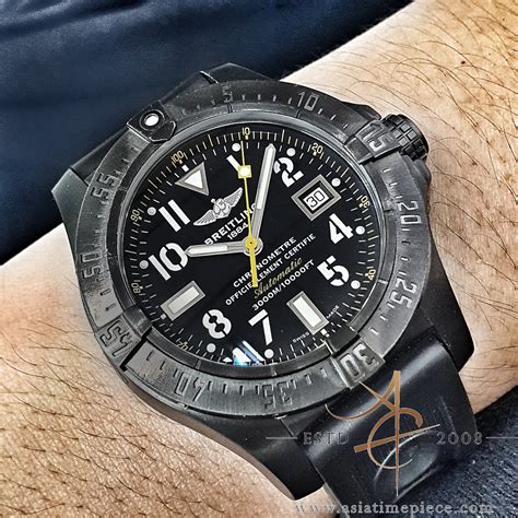 breitling avenger seawolf blacksteel code yellow limited edition watch m17330|breitling seawolf yellow.